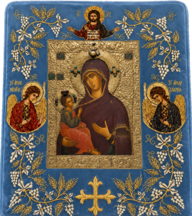 Orthodox icon of the Dexiokratousa, 18-19th century.