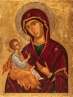 Theotokos Dexiokratousa — Icon from the Circle of Andreas Ritzos, 15th–16th Century