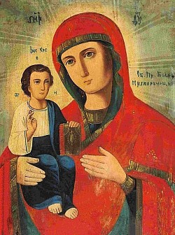 Theotokos Dexiokratousa — Slavic Icon, 17th Century